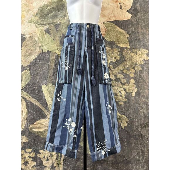 New Free People We The Free Cove Crop Pull-On Jeans Size XS - Picture 7 of 10